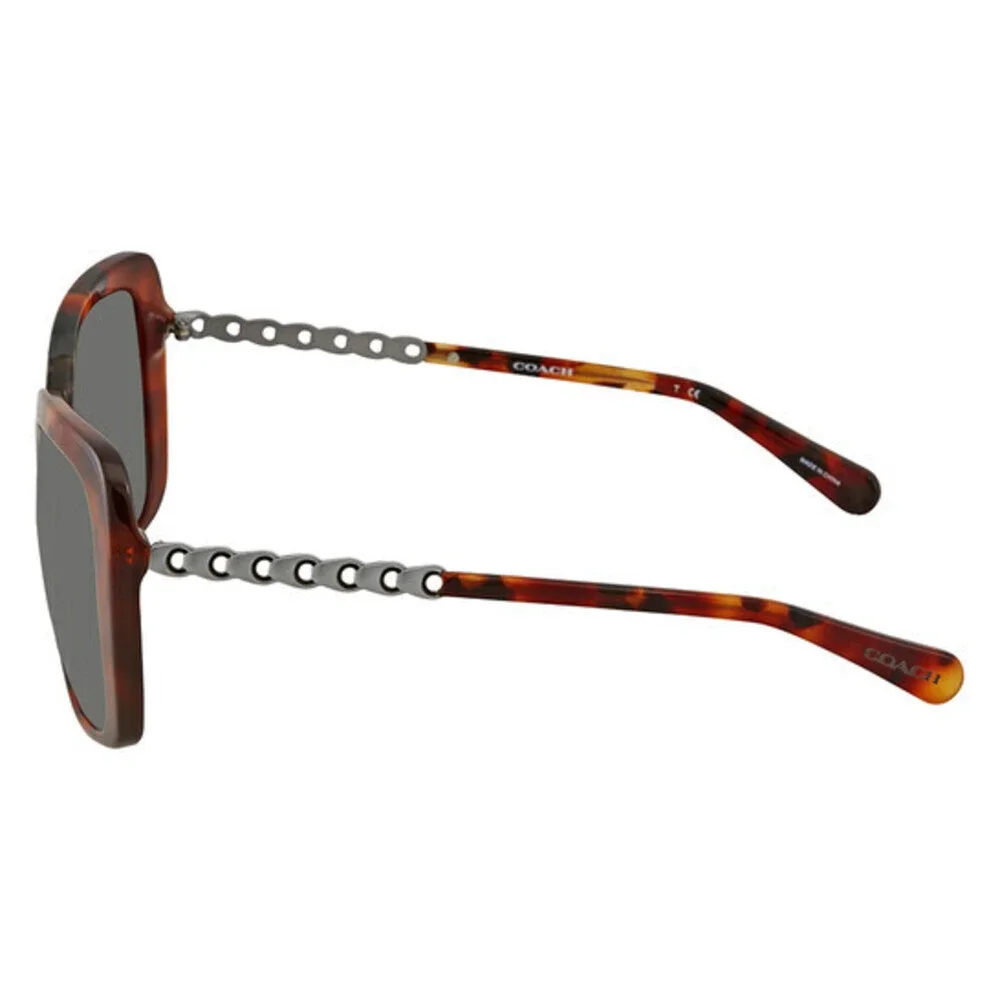 NWT Coach HC8237 Tortoise Square 57mm Sunglasses